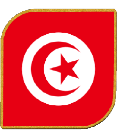 Flags Africa Tunisia Square 