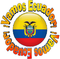 Messagi Spagnolo Vamos Ecuador Bandera 