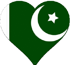 Bandiere Asia Pakistan Cuore 