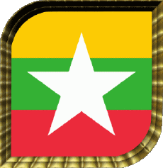 Drapeaux Asie Birmanie Carré 