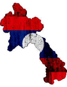 Banderas Asia Laos Mapa 
