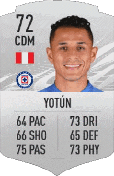 Videospiele F I F A - Karten Spieler Peru Yoshimar Yotún 
