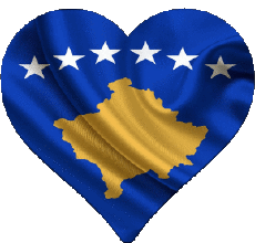 Drapeaux Europe Kosovo Coeur 