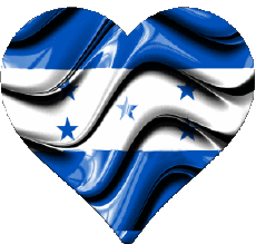 Bandiere America Honduras Cuore 