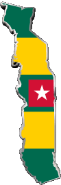 Drapeaux Afrique Togo Carte 
