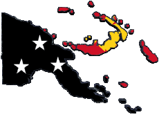 Banderas Oceanía Papúa Nueva Guinea Mapa 