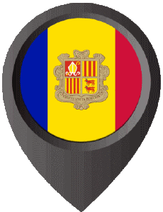 Fahnen Europa Andorra Standort-Pin 