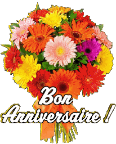 Messages Français Bon Anniversaire Floral Fond Transparent 003 