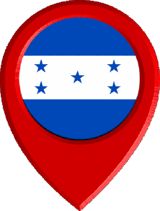 Flags America Honduras Location Pin 