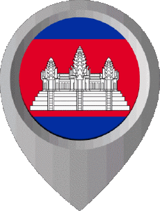 Fahnen Asien Kambodscha Standort-Pin 