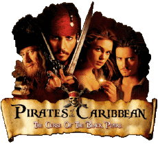 Multi Média Cinéma International Pirates des Caraïbes La Malédiction du Black Pearl Logo Anglais 