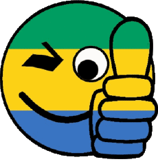 Banderas África Gabón Smiley - OK 