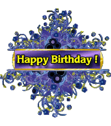 Messages English Happy Birthday Floral Transparent Background 31 