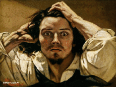 Gustave Courbet - Le Désespéré-Humour - Fun Morphing - Ressemblance Peintures divers confinement covid  art recréations Getty challenge 1 Gustave Courbet - Le Désespéré