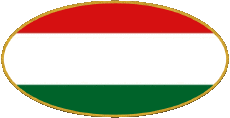 Drapeaux Europe Hongrie Ovale 