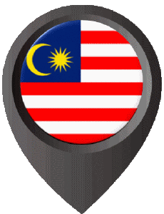 Banderas Asia Malasia Marcador de ubicación 