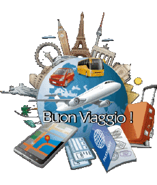 Messagi Italiano Buon Viaggio Sfondo trasparente 02 