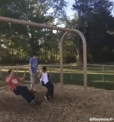 Humor -  Fun PEOPLE Swings Gamelles Fail 