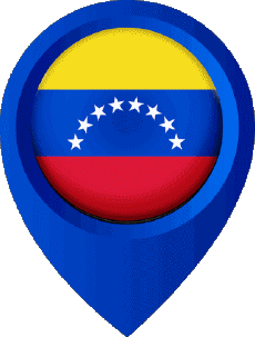 Flags America Venezuela Location Pin 