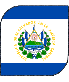 Banderas América El Salvador Plaza 