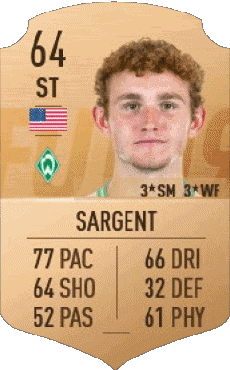 Multimedia Videospiele F I F A - Karten Spieler U S A Josh Sargent 