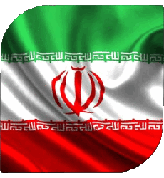 Drapeaux Asie Iran Carré 