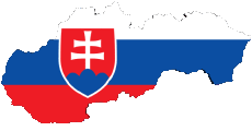 Drapeaux Europe Slovaquie Carte 