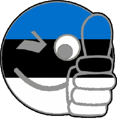 Drapeaux Europe Estonie Smiley - OK 