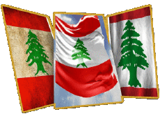 Banderas Asia Líbano Forma 