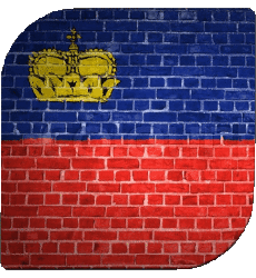 Bandiere Europa Liechtenstein Quadrato 