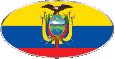 Banderas América Ecuador Oval 01 
