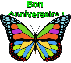 Messages Français Bon Anniversaire Papillons 002 