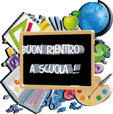 Messages Italien Buon Rientro a Scuola Fond Transparent 002 