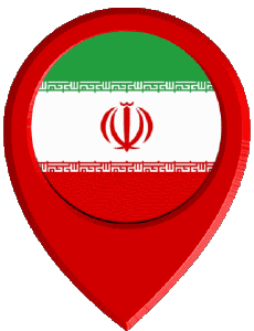 Banderas Asia Irán Marcador de ubicación 