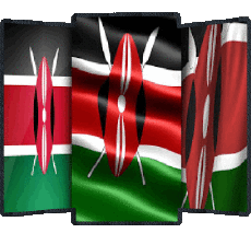 Fahnen Afrika Kenia Form 02 
