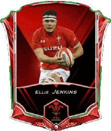 Sports Rugby - Joueurs Pays de Galles Ellis Jenkins 