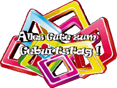 Messagi Tedesco Alles Gute zum Geburtstag Zusammenfassung - geometrisch Sfondo trasparente 017 