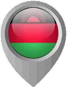 Banderas África Malawi Marcador de ubicación 