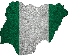 Flags Africa Nigeria Map 