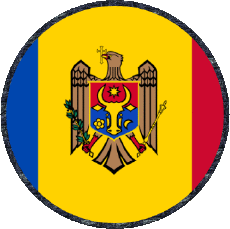 Fahnen Europa Moldawien Runde 
