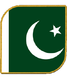 Drapeaux Asie Pakistan Carré 