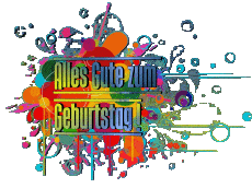 Messages German Alles Gute zum Geburtstag Zusammenfassung - geometrisch Transparent Background 008 
