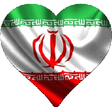 Banderas Asia Irán Corazón 