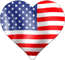 Banderas América U.S.A Corazón : Gif Service