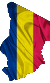 Bandiere Africa Chad Carta Geografica 
