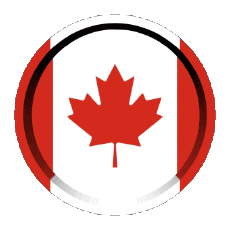 Flags America Canada Round - Rings 
