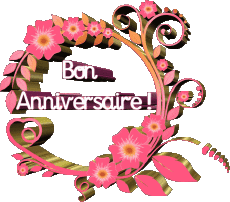 Mensajes Francés Bon Anniversaire Floral Fondo transparente 022 