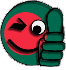 Fahnen Asien Bangladesch Smiley - OK 