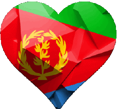 Banderas África Eritrea Corazón 