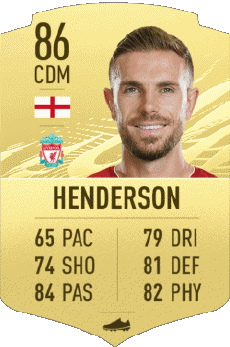 Multimedia Vídeo Juegos F I F A - Jugadores  cartas Angleterre Jordan Henderson 